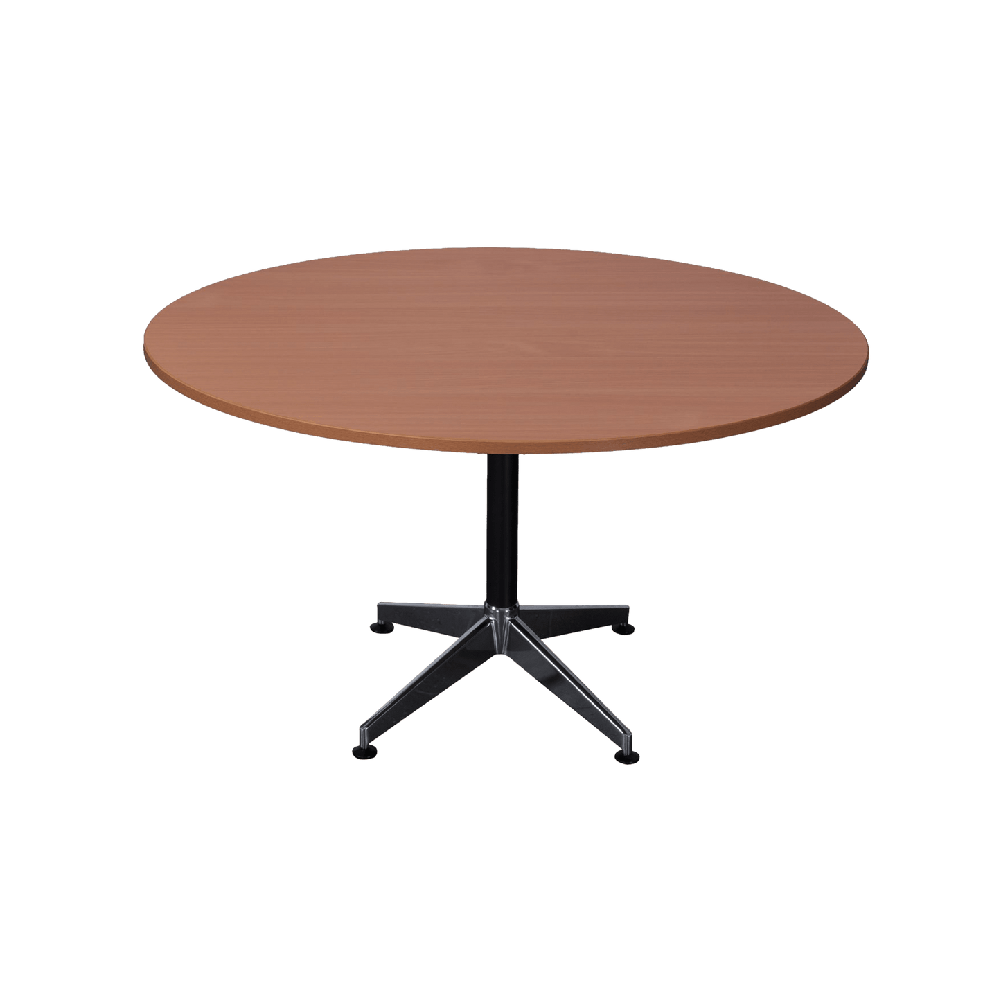 Typhoon Round Meeting and Breakout Table 900 Beech Black Powdercoat