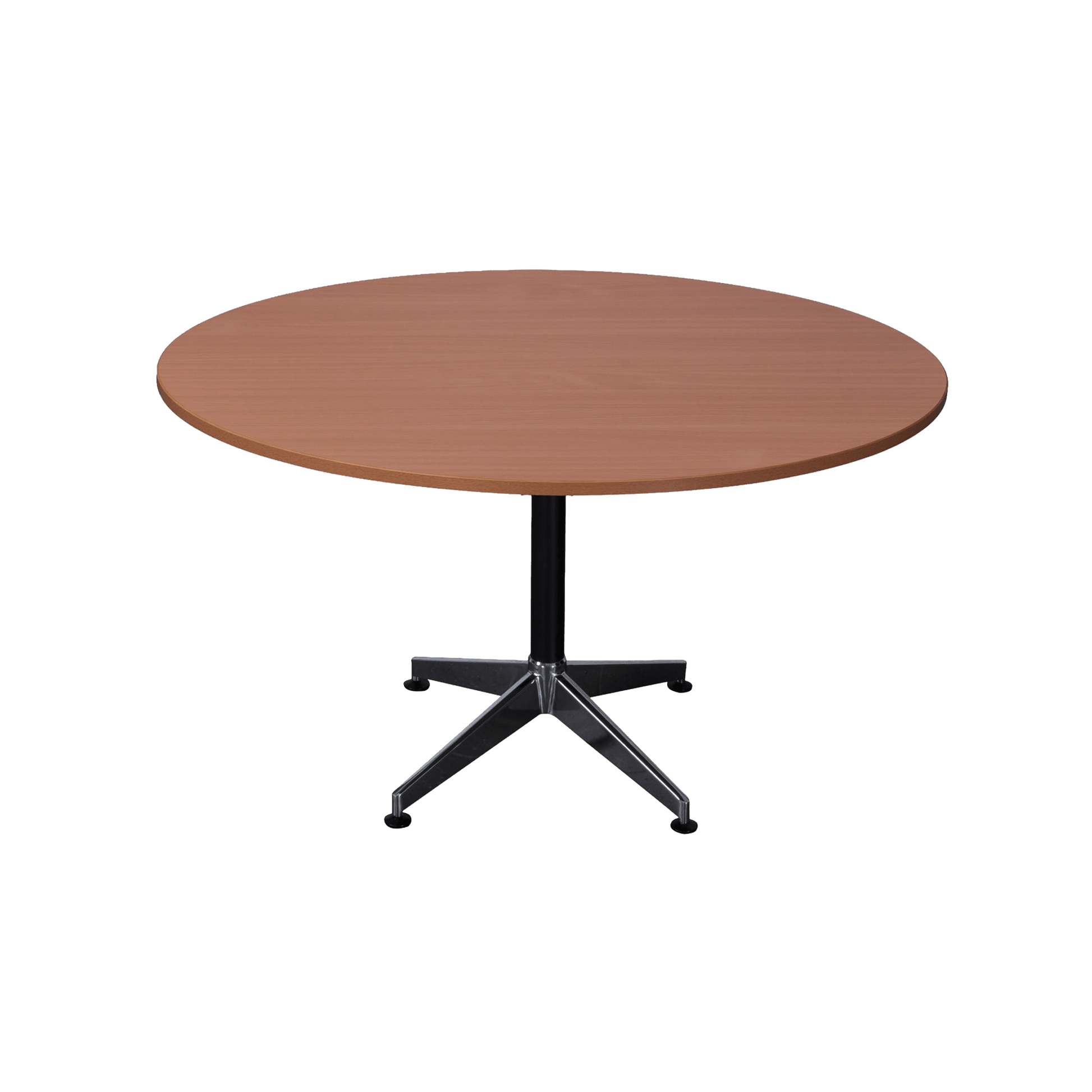 Typhoon Round Meeting and Breakout Table 900 Beech Black Powdercoat