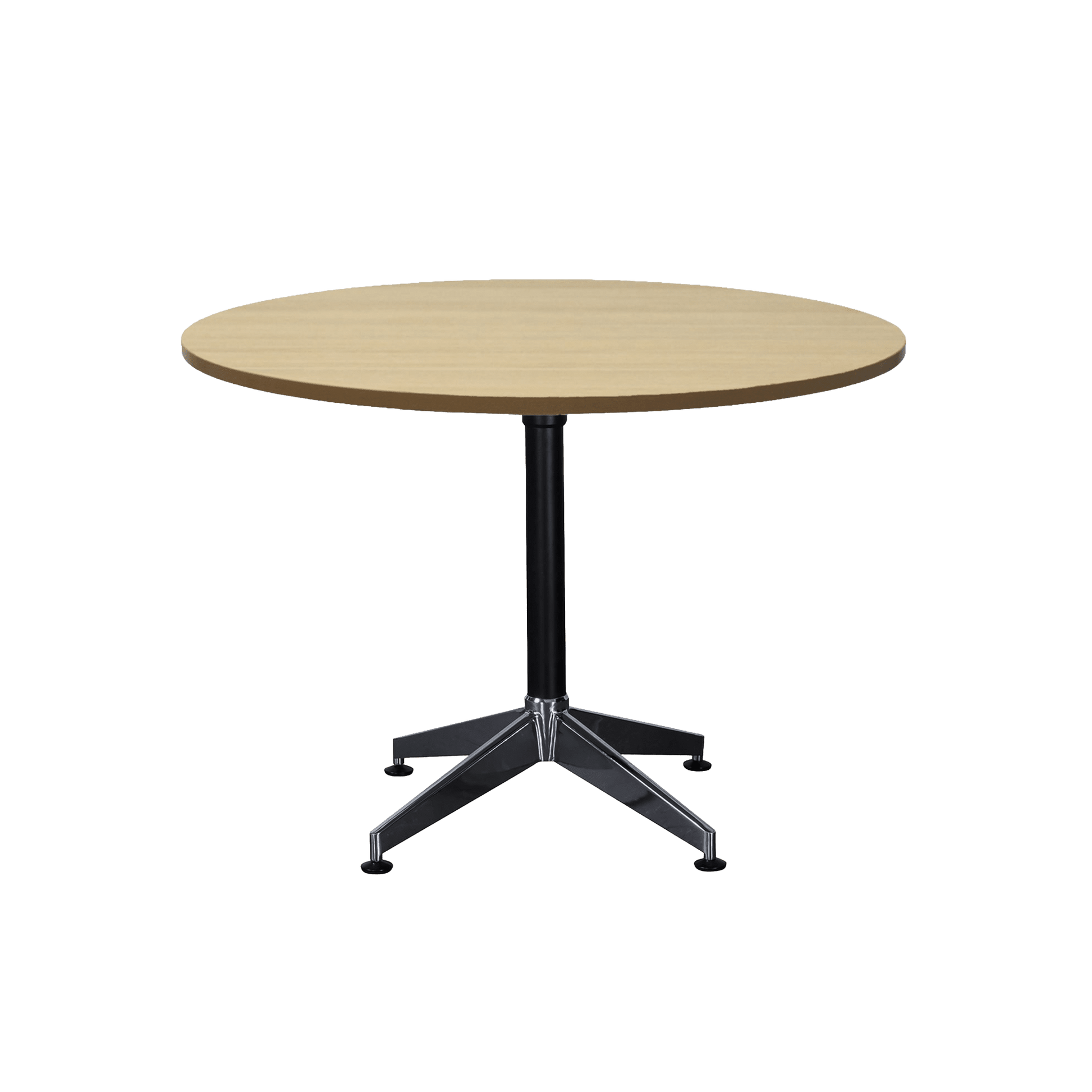 Typhoon Round Meeting and Breakout Table 900 Beech Black Powdercoat