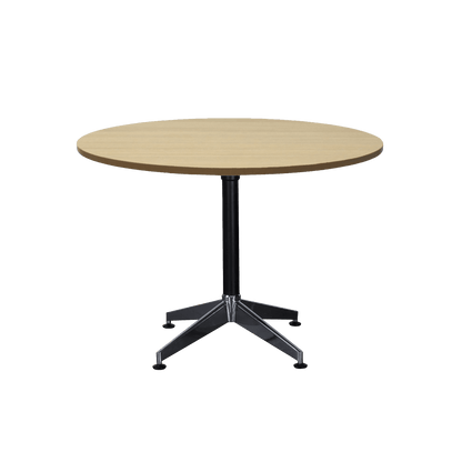 Typhoon Round Meeting and Breakout Table 900 Beech Black Powdercoat