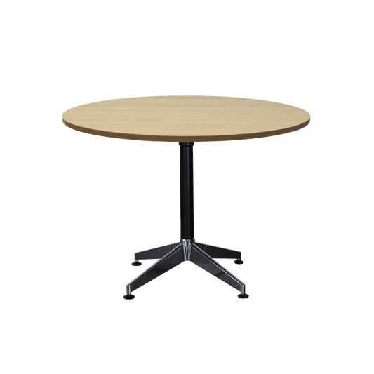 Typhoon Round Meeting and Breakout Table 900 Beech Black Powdercoat