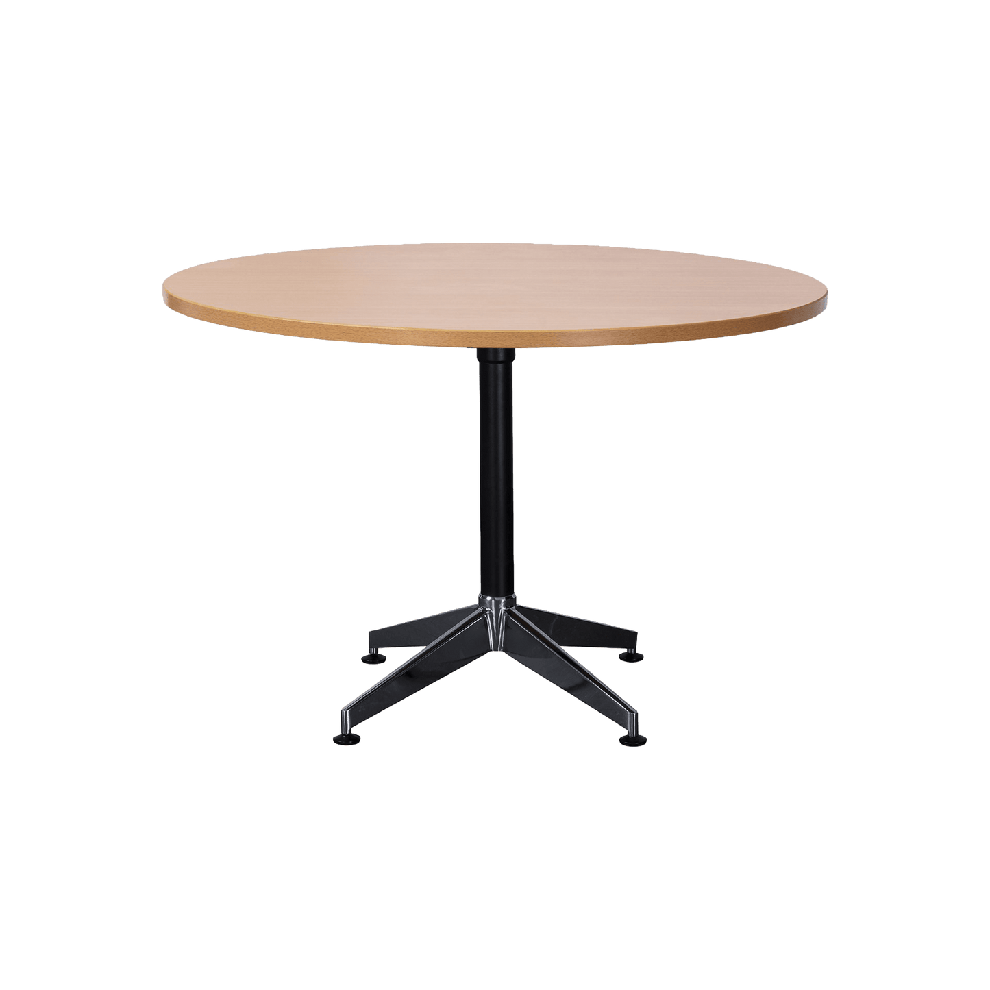 Typhoon Round Meeting and Breakout Table 900 Beech Black Powdercoat