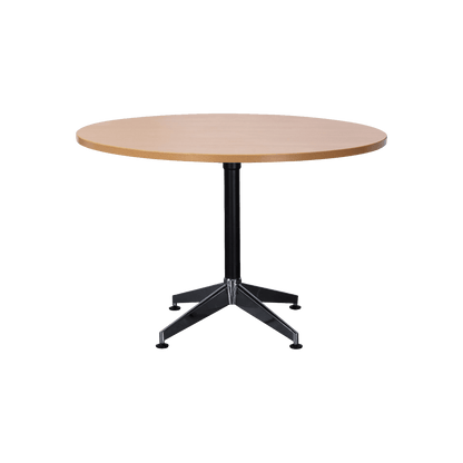 Typhoon Round Meeting and Breakout Table 900 Beech Black Powdercoat