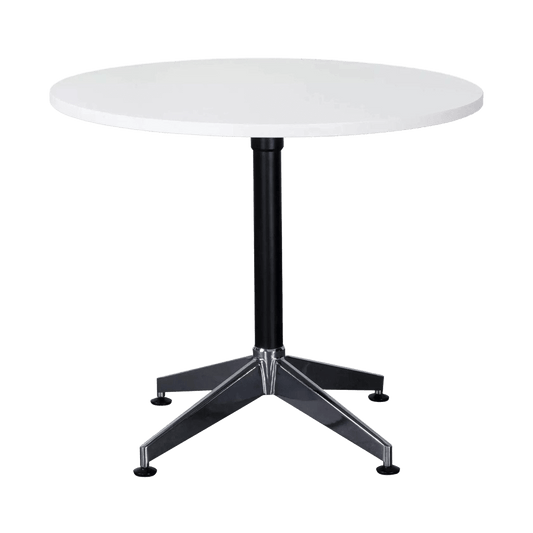 Typhoon Round Meeting Table 900 mm Diameter Natural White - Office Furniture Company