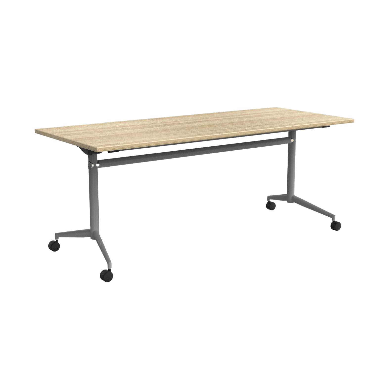 Uni Flip/ Folding Table in New Oak Top 1200x600 / Chrome