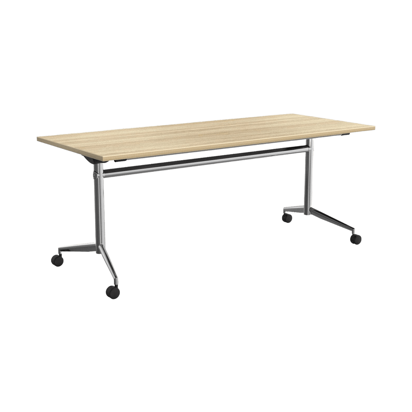 Uni Flip/ Folding Table in New Oak Top 1200x600 / Silver