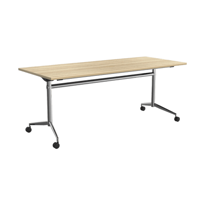 Uni Flip/ Folding Table in New Oak Top 1200x600 / Silver