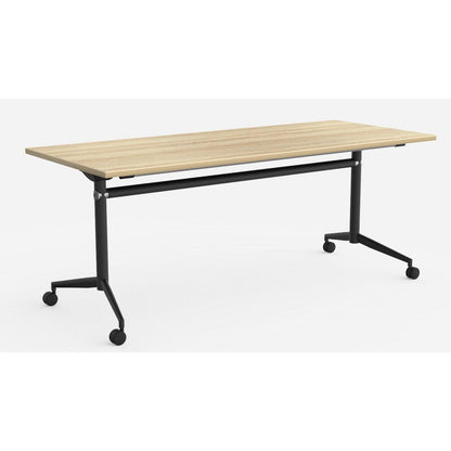 Uni Flip/ Folding Table in New Oak Top - Office Furniture Company 
