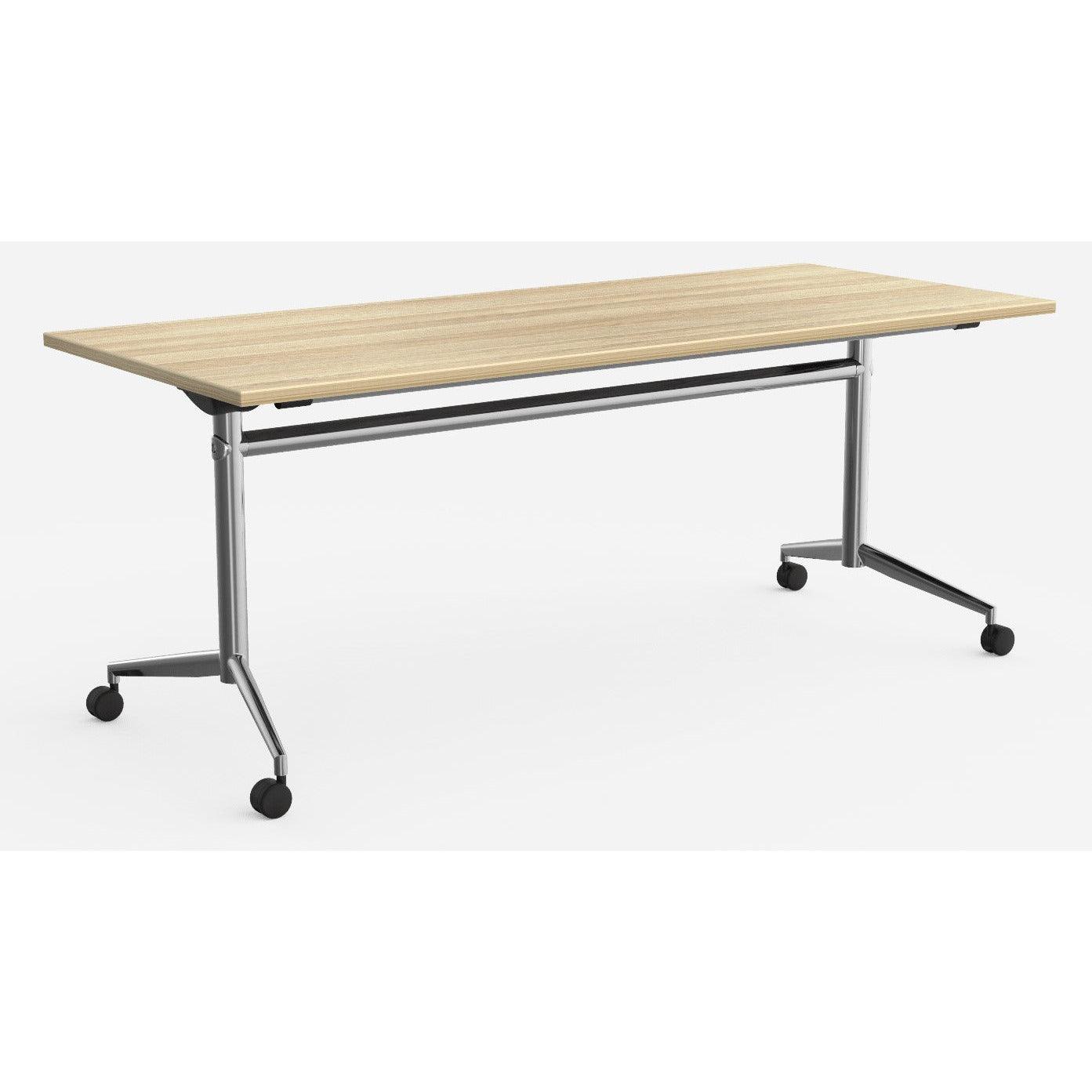 Uni Flip/ Folding Table in New Oak Top - Office Furniture Company 
