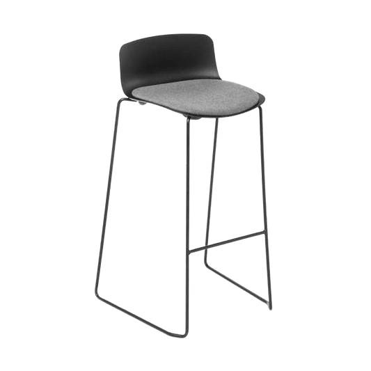 Unica Mini PP Stool with Seat Pad 655 mm Nero Black - Office Furniture Company