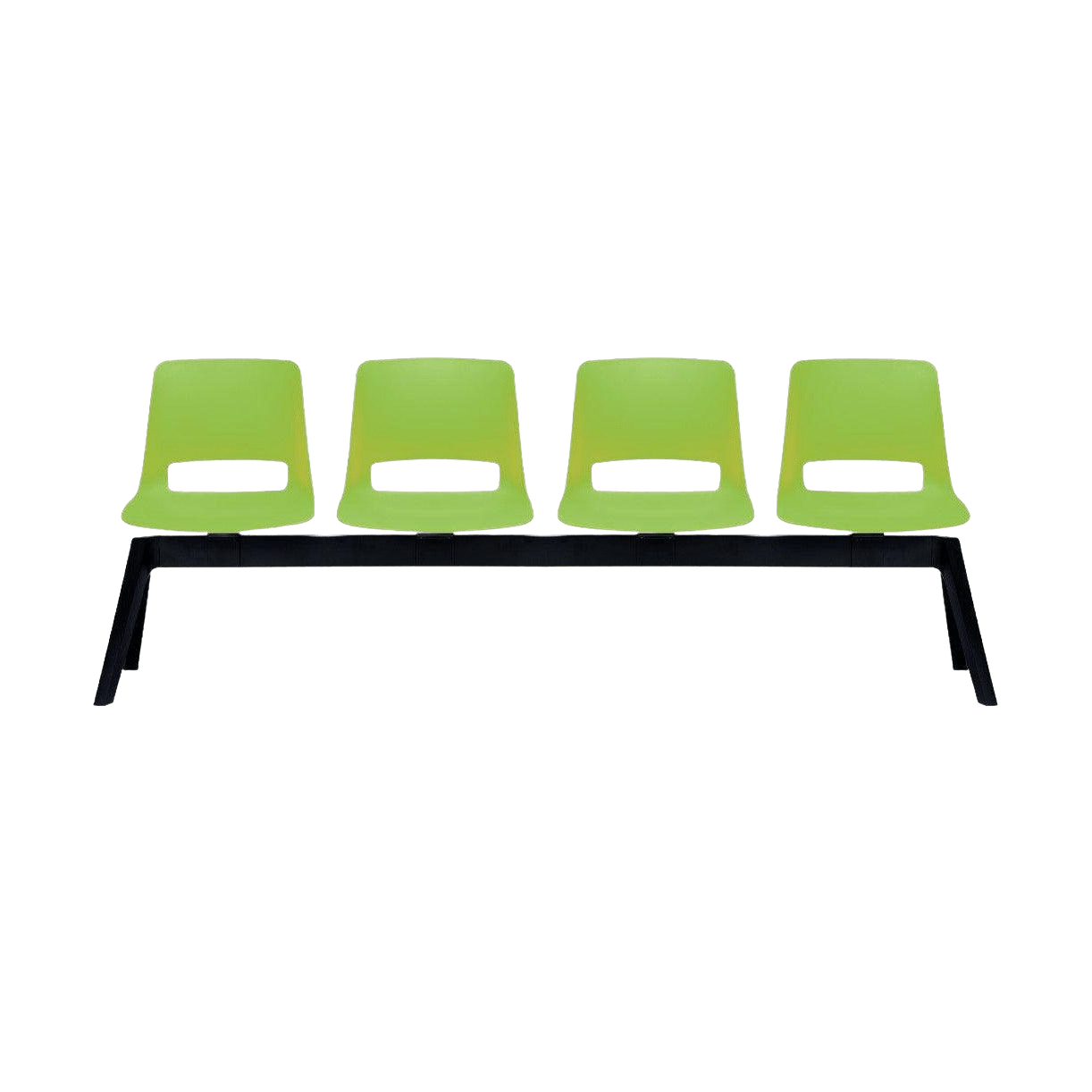 Unica PP 4 Seat Beam None / White Bone (Unica) / No Table