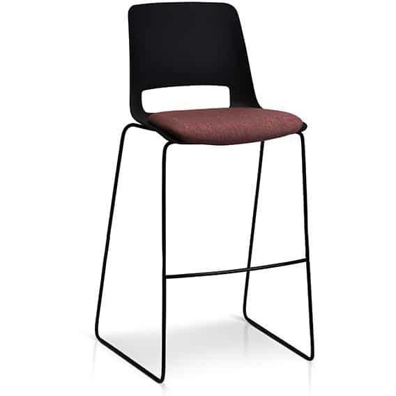 Unica Sled Stool with Seat Pad - Office Furniture Company 
