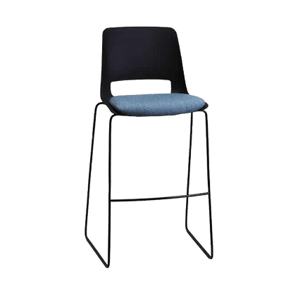 Unica Sled Stool with Seat Pad - 1