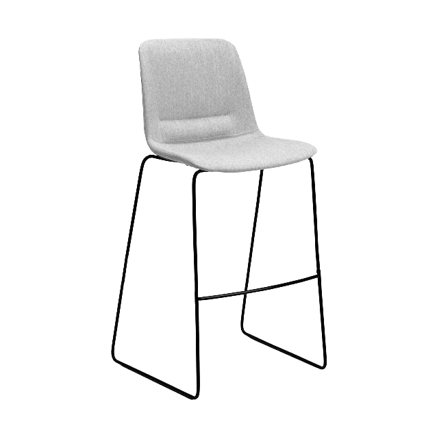 Unica Sled Upholstered Stool - 1