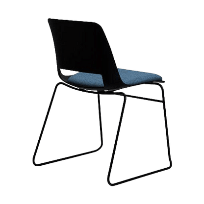 Unica Sled with Seat Pad night - black Chrome black - fab - Office Furniture Company