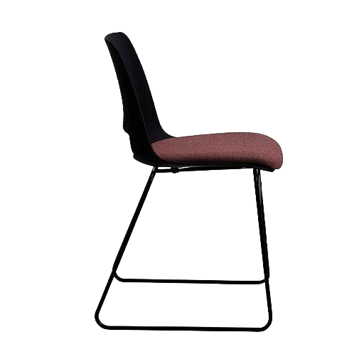 Unica Sled with Seat Pad night - black Chrome black - fab - Office Furniture Company