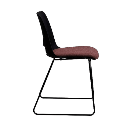 Unica Sled with Seat Pad night - black Chrome black - fab - Office Furniture Company