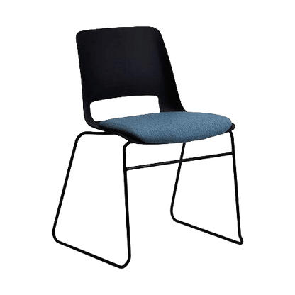 Unica Sled with Seat Pad night - black Chrome black - fab - Office Furniture Company