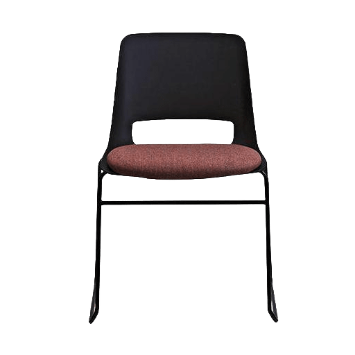 Unica Sled with Seat Pad night - black Chrome black - fab - Office Furniture Company
