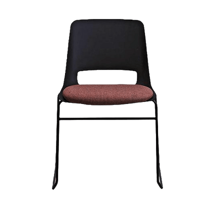 Unica Sled with Seat Pad night - black Chrome black - fab - Office Furniture Company