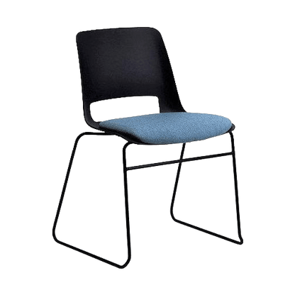 Unica Sled with Seat Pad night - black Chrome black - fab - Office Furniture Company