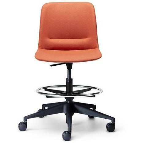 Unica Swivel Drafting Stool Upholstered - Office Furniture Company 