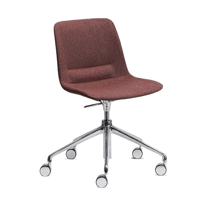 Unica Swivel Upholstered Meeting Chair 4 Star Base (Fixed Height) Polished black - Office Furniture Company