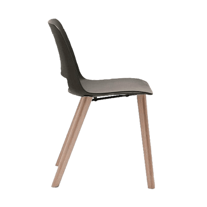 Unica Timber 4 Leg PP Moss Green Oak Stain - Office Furniture Company