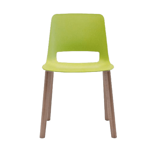 Unica Timber 4 Leg PP Moss Green Oak Stain - Office Furniture Company