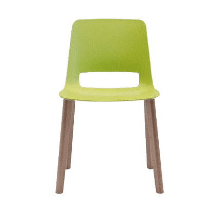 Unica Timber 4 Leg PP Moss Green Oak Stain - Office Furniture Company