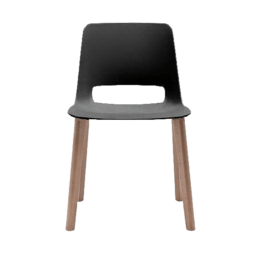 Unica Timber 4 Leg PP Night Black Oak Stain - Office Furniture Company