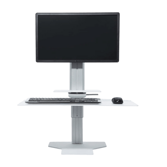 Uprite Ergo Single Monitor Sit2stand Silver / White