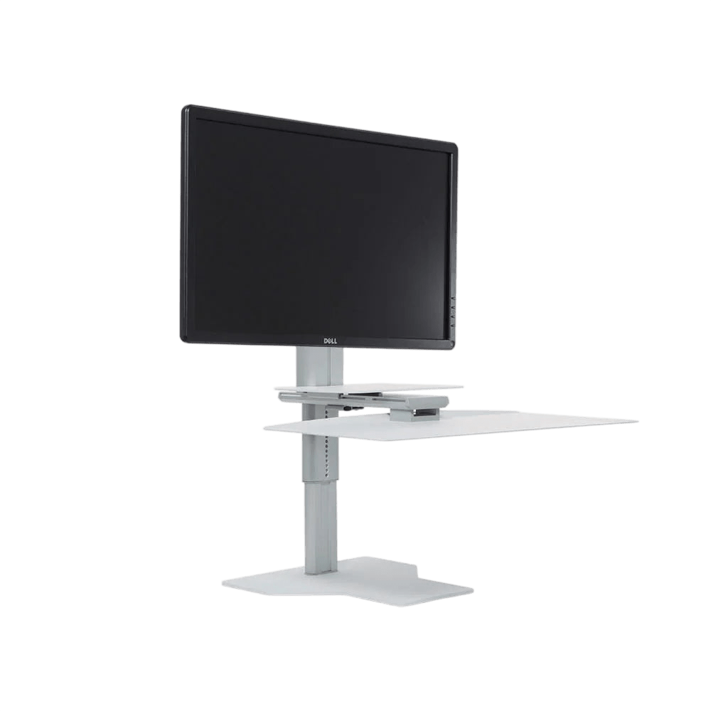 Uprite Ergo Single Monitor Sit2stand Silver / White