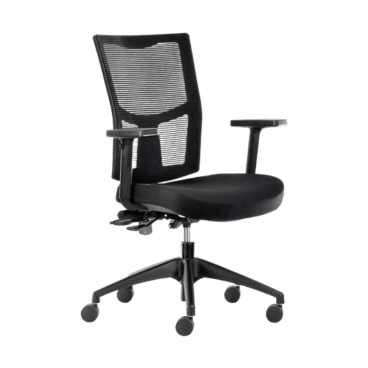 Urban Mesh Task Chair Adjustable Arms / Black Plastic Base