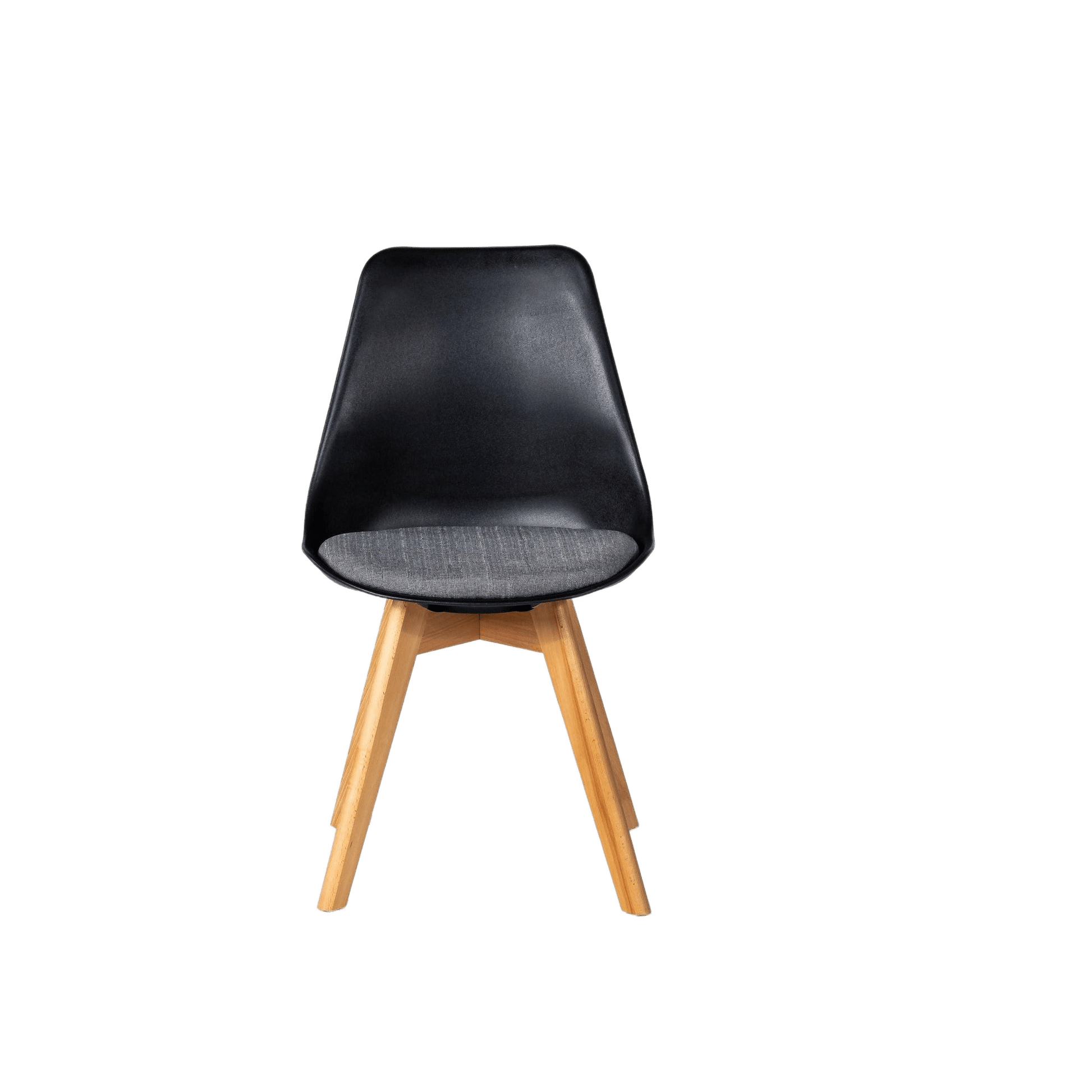 Virgo Visitor Chair Grey Shell with Black Upholstery - Office Furniture Company