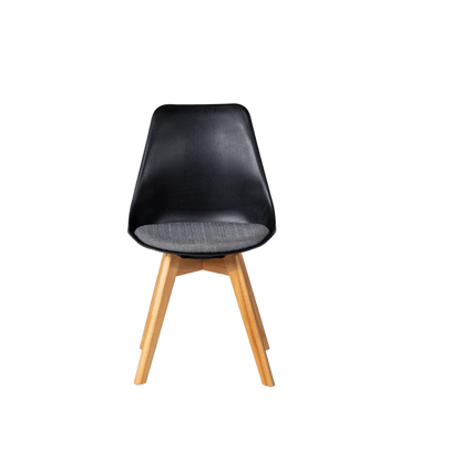 Virgo Visitor Chair Grey Shell with Black Upholstery - Office Furniture Company