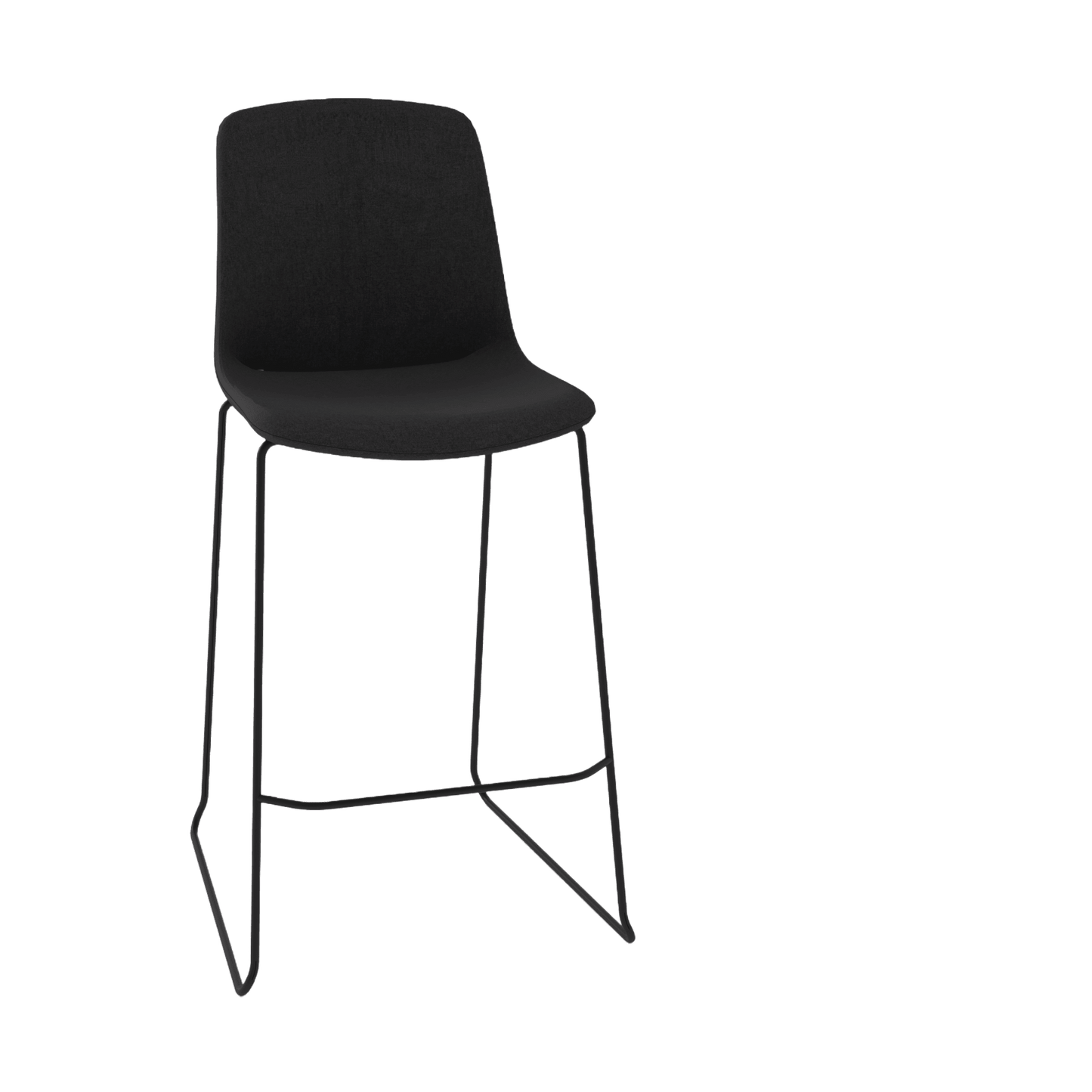 Vista Rise Stool Fully Upholstered vista - black - Office Furniture Company