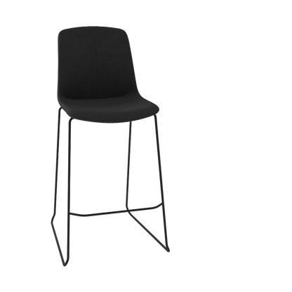 Vista Rise Stool Fully Upholstered vista - black - Office Furniture Company