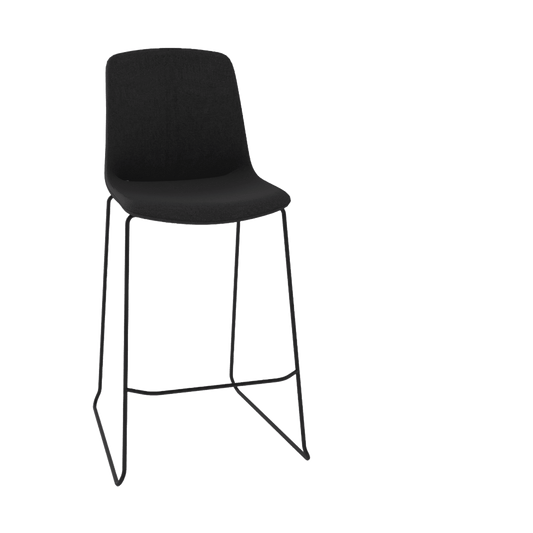 Vista Rise Stool Fully Upholstered vista - black - Office Furniture Company