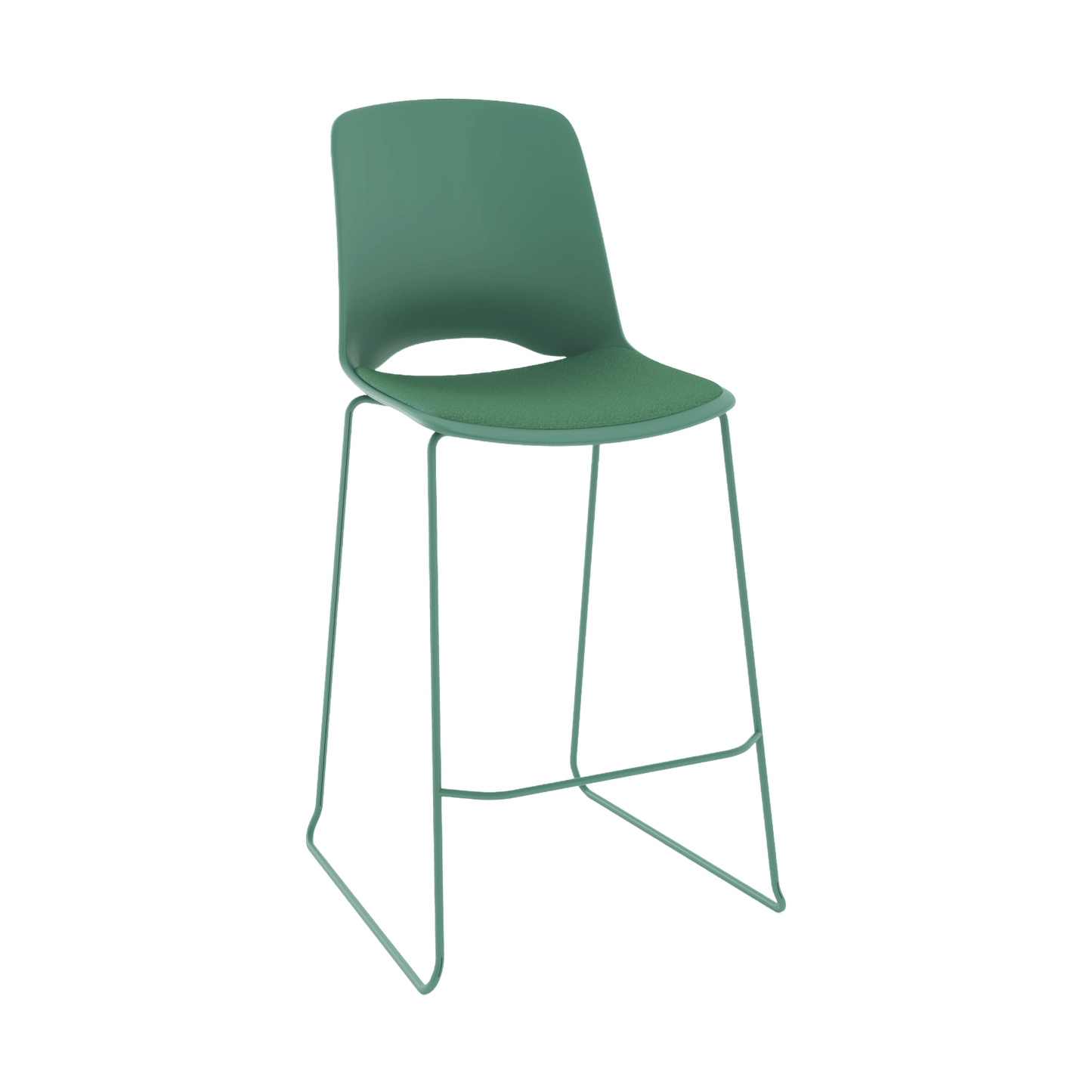 Vista Rise Stool with Padded Seat Moss - Office Furniture Company