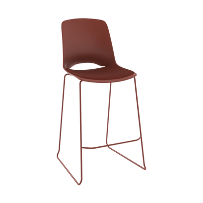 Vista Rise Stool with Padded Seat Rust - Office Furniture Company