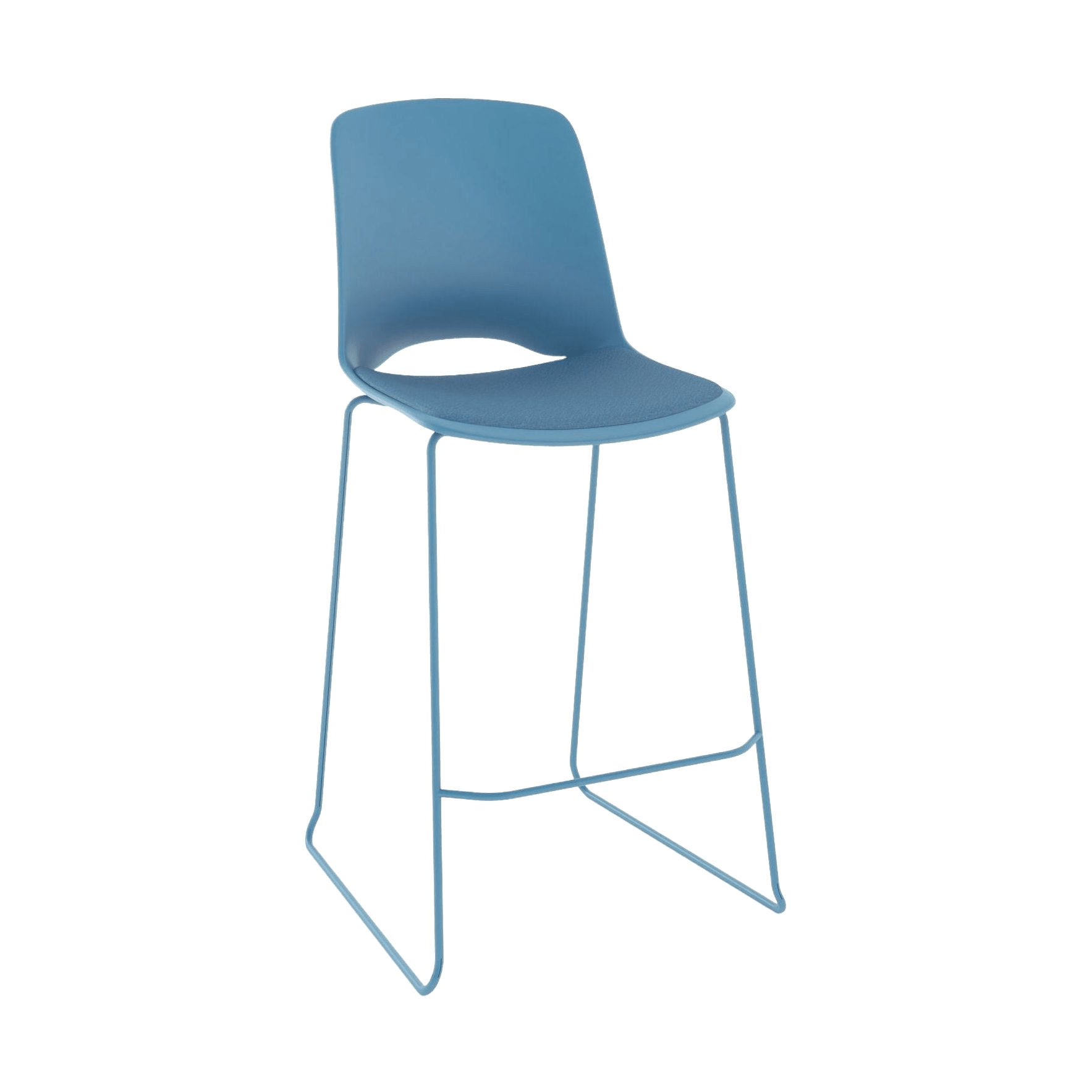Vista Rise Stool with Padded Seat Vista - Blue - Office Furniture Company