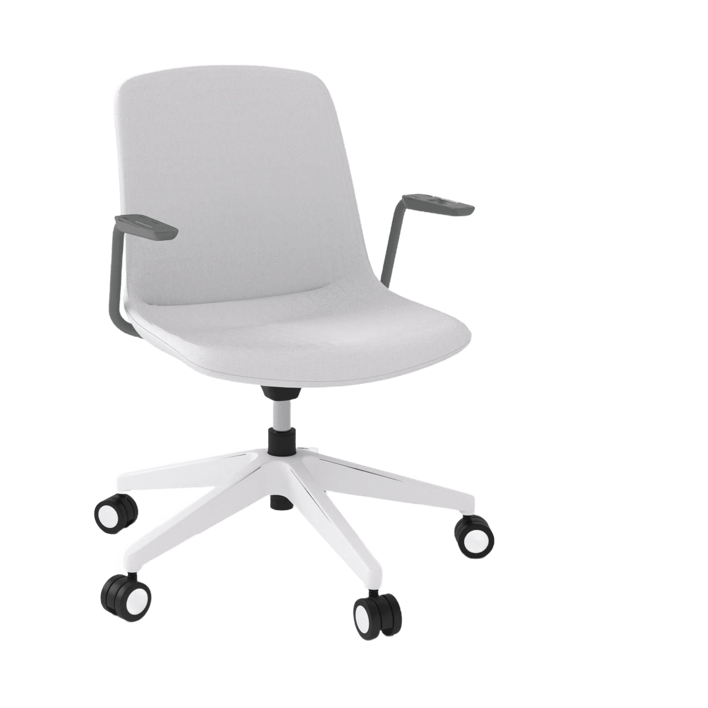 Vista Swivel Padded Chair Fully Upholstered Vista - Silver - Office Furniture Company