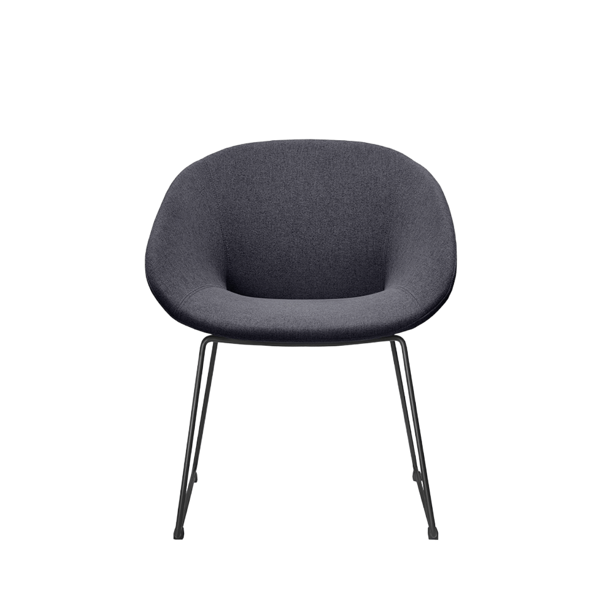 Vista Tub Chair Grey (Charcoal Sunday Fabric) - Office Furniture Company