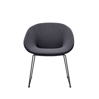 Vista Tub Chair Grey (Charcoal Sunday Fabric) - Office Furniture Company