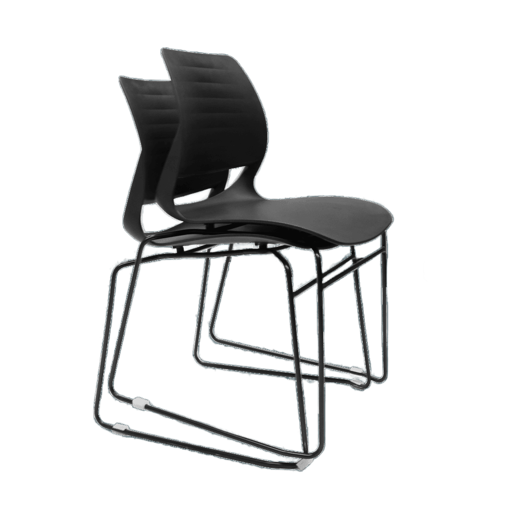 Vivid Stackable Chair Black - Office Furniture Company