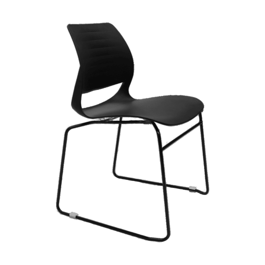 Vivid Stackable Chair Black - Office Furniture Company