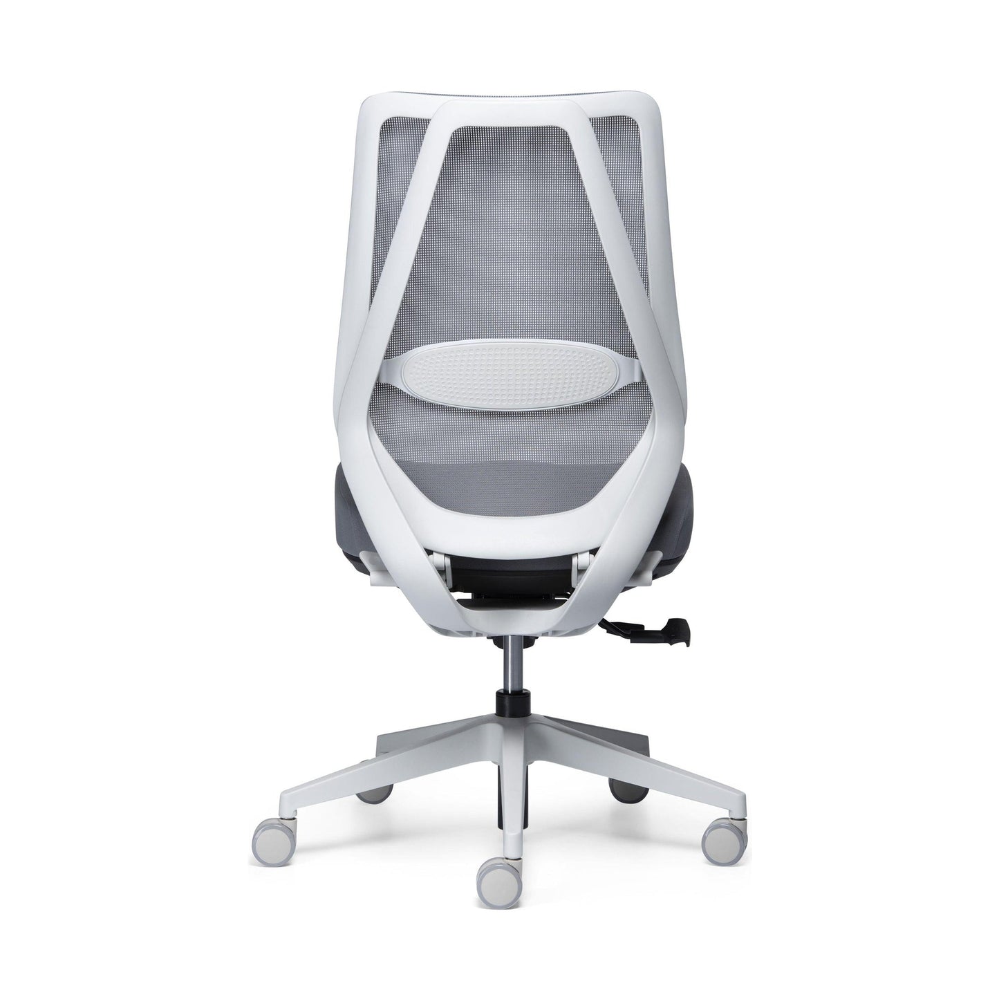 Voka White Grey Task Chair Without Arms - Office Furniture Company