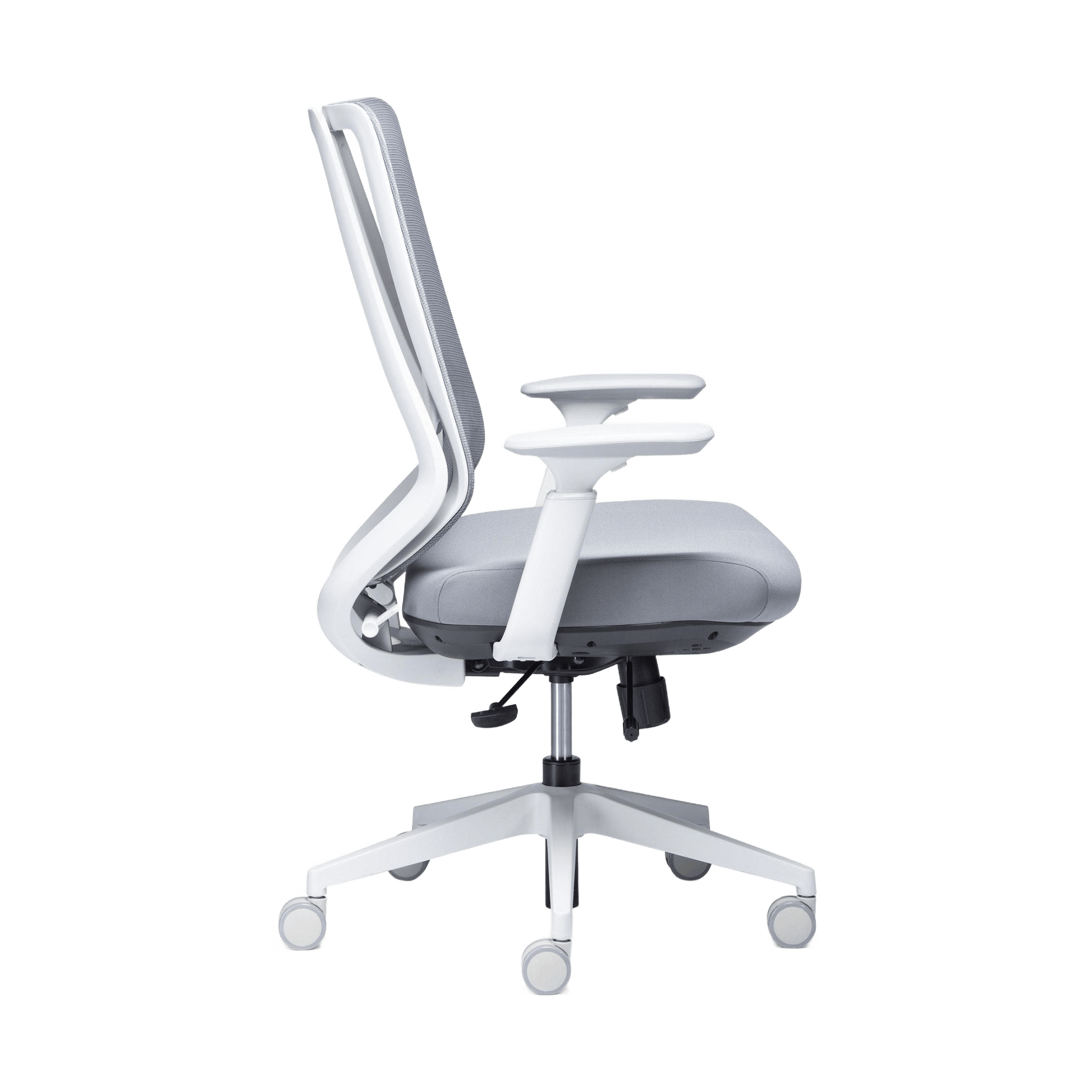 Voka White Grey Task Chair Without Arms - Office Furniture Company