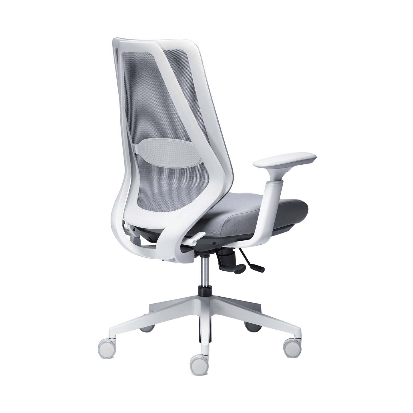 Voka White Grey Task Chair Without Arms - Office Furniture Company